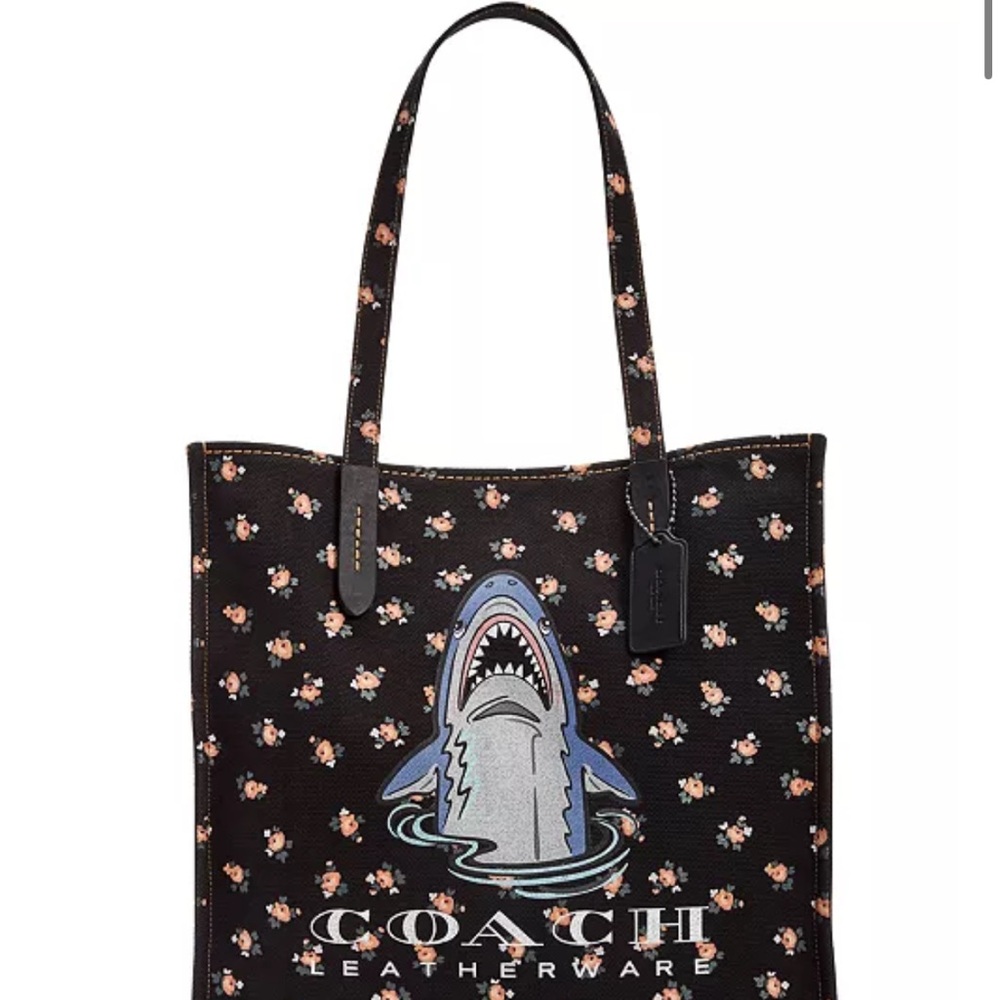 Coach Sharky Logo Medium Tote